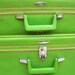 RESERVED for Christi-RARE Vintage Lime Green Suitcases- Set of 2 Sears Featherlite Luggage- Vintage Luggage- Vintage Suitcase