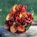Silk Wedding Bouquet, Fall Wedding Bouquet, Keepsake Bouquet, Bridal Bouquet made with Orange Calla Lily and Red Rose silk flowers.