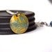 Enamel Necklace Copper and Sterling Silver