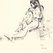 Lara III Original figure study 7 x 9 inches drawing