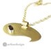 Painter's Palette Pendant Necklace Bronze with a Smoky Quartz Gemstone set in Sterling Silver