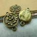 30pcs 11x17mm The Flower Connector Antique Bronze Retro Pendant Charm For Jewelry Pendant C2832