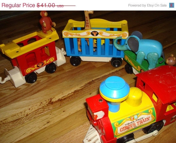 On Sale Train Fisher Price Circus Train by VintageShoppingSpree