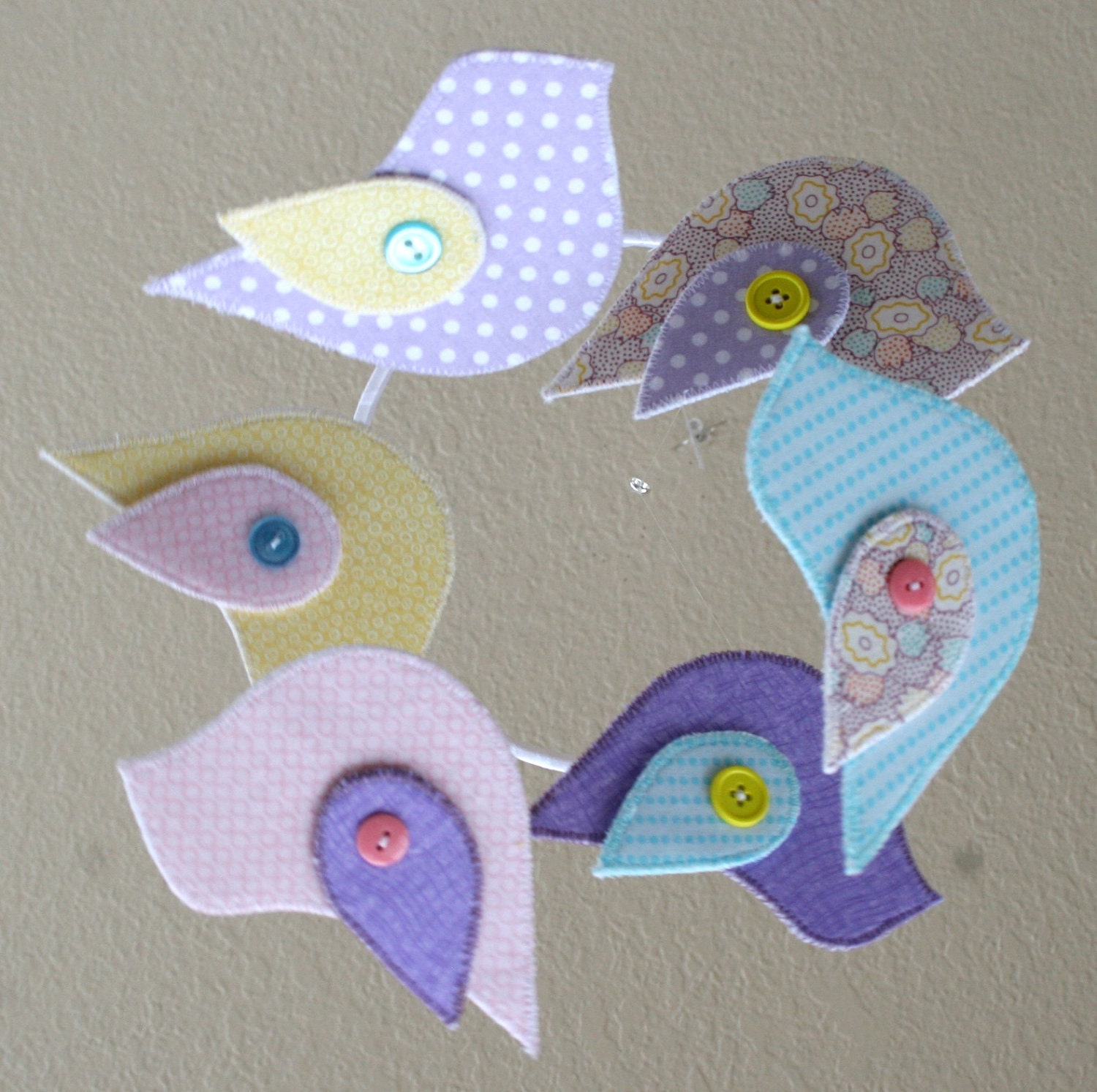 Baby Crib Mobile Bird Mobile Nursery Mobile by GraceAndJane