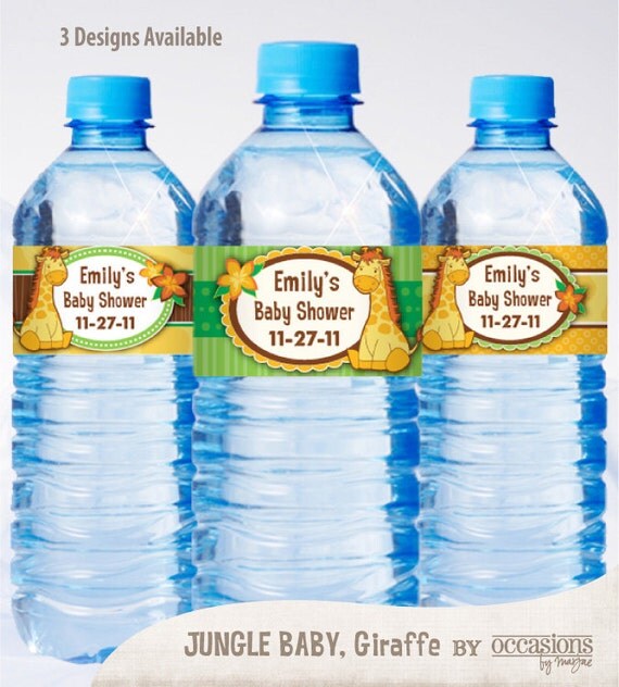 Items similar to Personalized Printable Baby Shower Water Bottle Labels ...