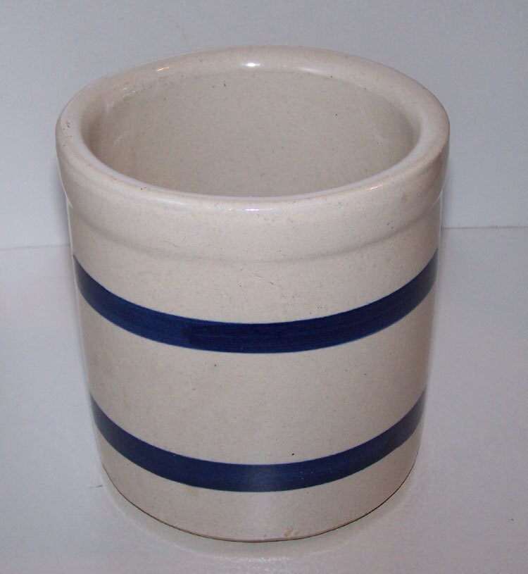 R R P Co Roseville Stoneware Utensil Holder Crock 303E