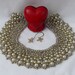 VERY Vintage Hand Crocheted Graduating Faux Pearl Bib Necklace - 1950s - Stunning Work