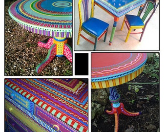 Hand Painted Furniture, Custom Hand Painted Furniture, Colorful Hand Painted Furniture, Furniture Made to Order