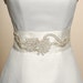 Crystal Sash, Rhinestone Bridal Sash, Beaded Bridal Sash, Crystal Bridal Sash, Dress Belt, Silver Wedding Sash - Ready to Ship - MARILYN