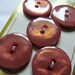 Vintage Pealised Pink/Maroon Buttons - Set of 5