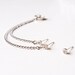 Silver Crystal Double Pierce Ear Cuff (Pair)
