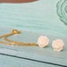 Cream Rose Gold Double Chain Ear Cuff (Pair)