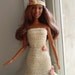 Fashion Doll Crochet Ball Gown Pale Yellow
