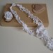 Necklace and Ring - Crochet - White Cotton
