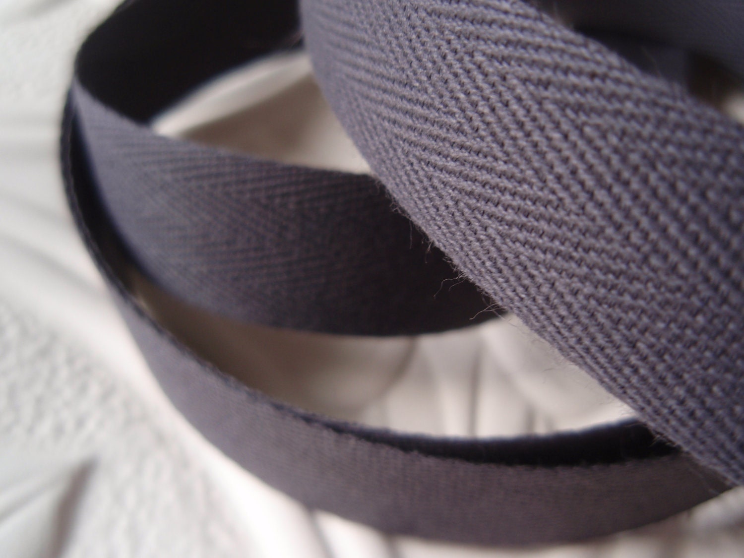 Twill Tape Dark Gray Cotton 10 Yards 5/8 width