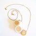 Geometric Spheres Sand Dune Layers Necklace -- Listen to the Waves & Discover Secrets of the Earth