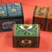 Norwegian Rosemaling-- 3 nesting wooden treasure chests