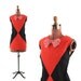 Vintage 1960's Mini Geometric COLORBLOCK Mod Shift Dress S