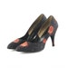 Reserved for: vintage4700 Vintage 1950's Black FLORAL Print Stello High Heals Cocktail Shoes 8