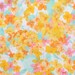 VINTAGE 1960's Floral Novelty Print Orange Abstract Fabric 1.7 YDS