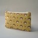 Coin purse wallet: Michael Miller hedgehog heaven in mustard and red with hearts.