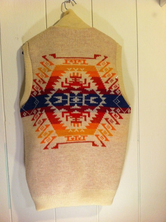 Pendleton Native American Mens Wool Western Wear Vest by Aeetus