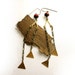 MOXY. red and brass geometric earrings