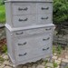 For Claire Chic and Shabby Silver Grey Tall Dresser / Chest of Drawers