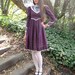 GUNNE SAX Purple Dress 1970s Amazing Velvet and Lace Details xs