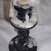 victorian ebony single barly twist candle stick
