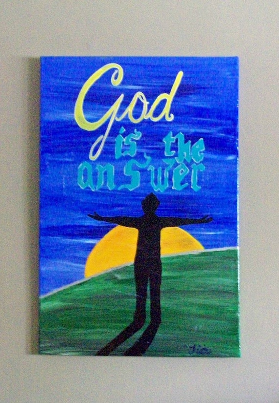 Items similar to Christian Quote Art, 16x20 Canvas Art