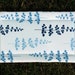 Dog Crate Mat, Pad, Cushion, XXL 30"x48", Blue Floral & Leaf