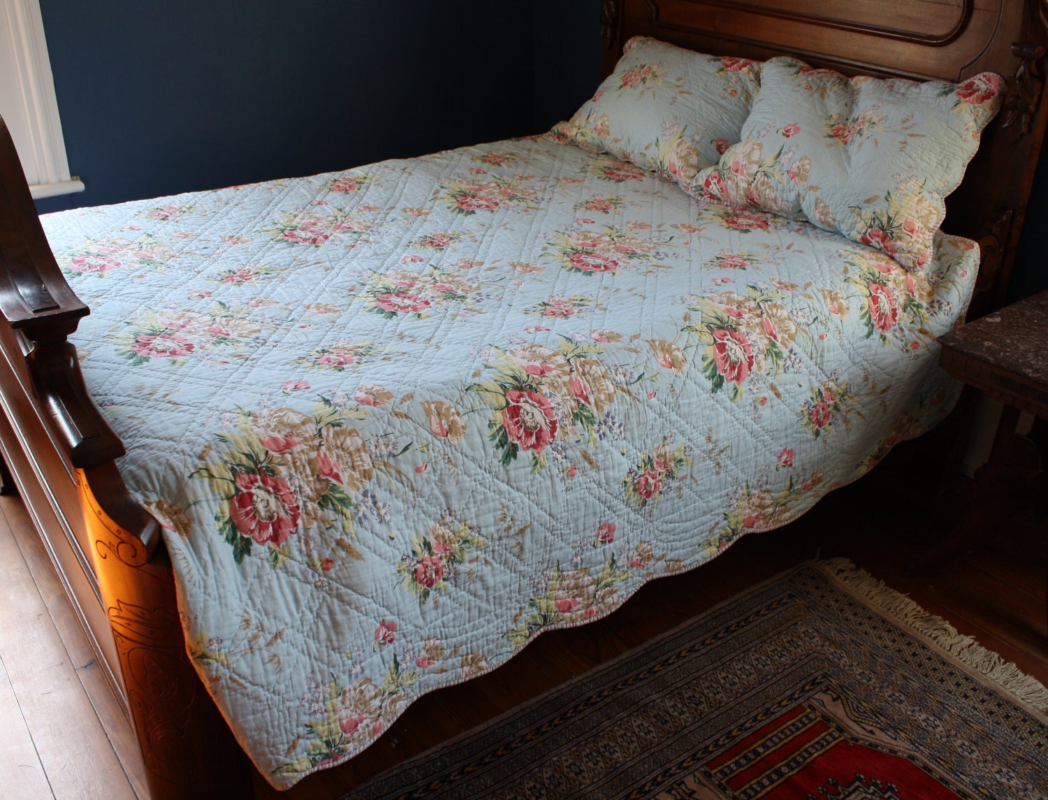 Shabby Chic Quilt & Pillow Shams Double