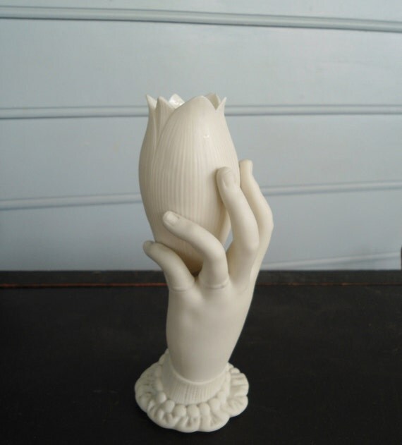 Parian Porcelain Hand Vase