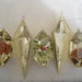 A Set of Five Yellow Jewel Brite Christmas Ornaments