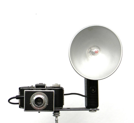 Kodak Flash Bantam vintage camera with flash unit case and
