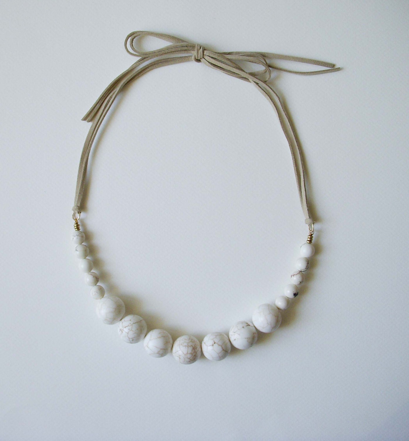 White Turquoise Necklace By PERLEjewelrydesign On Etsy   Il Fullxfull.316960021 