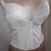 Vintage White Bustier 36C Sophistique by Smoothie Bridal Strapless Bra Corset Wedding