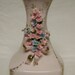 Vintage Lefton Vase Forget me Nots Raised Relief Flowers Blue Pink