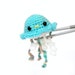 Amigurumi Auqa blue Baby jellyfish MochiQtie - Crochet amigurui mochi size mini toy / doll