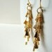 Modern Matte Gold Pyramid Dangle Earrings by LillyandLulu