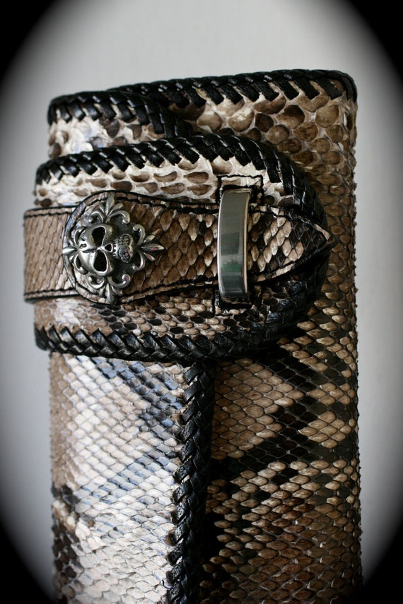 Leather Men Women Wallet Genuine Exotic Python Snake Skin