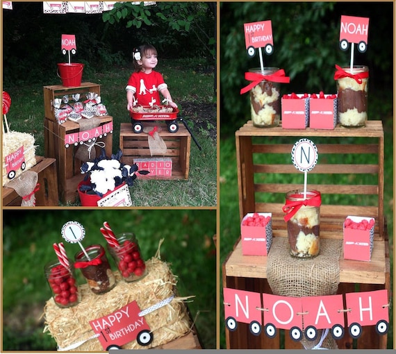 Red Wagon Party Decorations-Radio Flyer Birthday Party Decorations PDF Il_570xn
