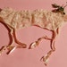 Dainty Floral Peach Vintage Garter Suspender Belt - Deadstock - 25 - 35"