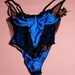 Electric Blue Vintage Teddy, All In One - U.K Size 10 B/C - Dead Stock