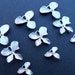 Orchid Charms, Silver Plated Over Solid Copper Three Sets of Three