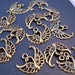 Antiqued Bronze Bird Charms, Peacock, Swan, 4 pcs, 18mm