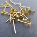 100 pairs Gold Plated Earring Studs with 4 mm Flat Pad NIckel Free