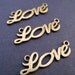 Antiqued Bronze Love Charms 5 pcs