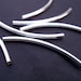 Silver Plated Curved Tube Beads 5cm 20 pcs